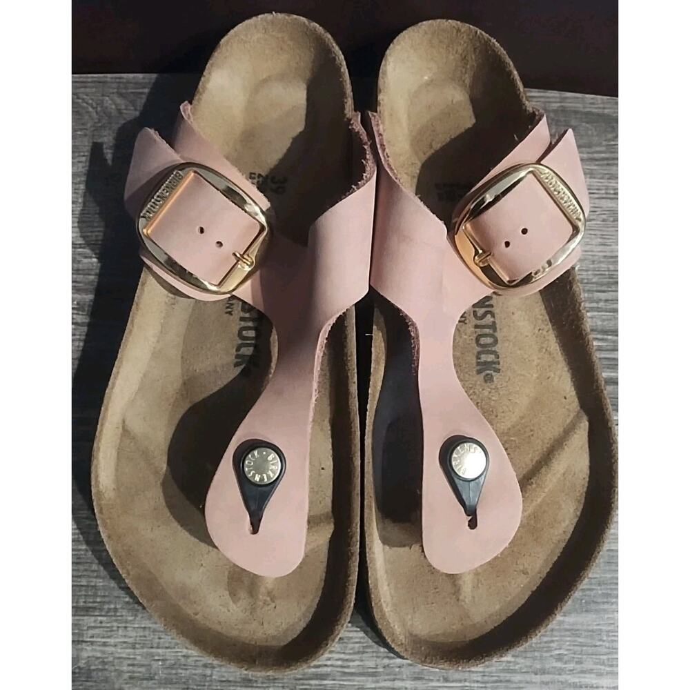 Birkenstock Gizeh Rose Gold pink Thong Sandals Size 39 US 8.5 - 9 HARDLY WORN